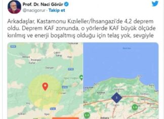 Naci Görür Kastamonu depreminin ardından Kuzey Anadolu Fay Hattı’yla ilgili açıklamada bulundu.
