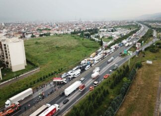 TEM’de devrilen kamyon Ankara yönünü trafiğe kapattırdı!