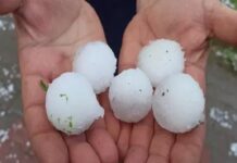 Denizli’de ceviz büyüklüğünde dolu yağdı. Hasar büyük!