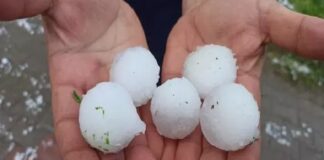 Denizli’de ceviz büyüklüğünde dolu yağdı. Hasar büyük!