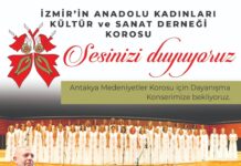 “İzmir’in Anadolu Kadınları” Korosu Antakya Medeniyetler Korosu’na destek için sahneye çıkacak.