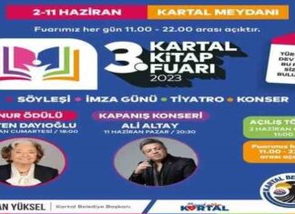 Üçüncü Kartal Kitap Fuarı 2 Haziran Cuma (Yarın) başlıyor