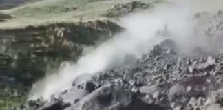 📽️ Ağrı Dağı’nda buzullar eridi; oluşan sel kayaları sürükledi!