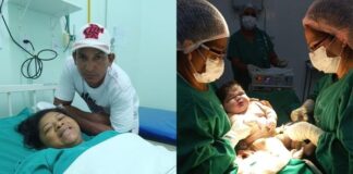 Brezilya’da 57.5 santimetre ve 7.9 kilo ağırlığında bir bebek dünyaya geldi.