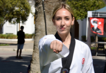 Kırık elle tekvandoda bronz madalya aldı!