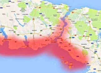 AFAD, İstanbul’da deprem için en riskli 15 ilçeyi açıkladı.