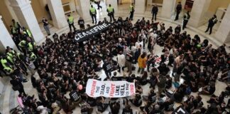 “Yahudiler ‘hemen ateşkes’ diyor.” ABD’li Yahudiler, kongreyi bastı!