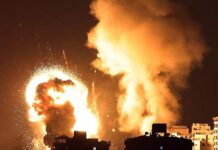 Gazze’deki en büyük bankalardan biri olan Ulusal İslam Bankası’nın merkezine İsrail füzesinin düştüğü ana ilişkin görüntüler yayınlandı.