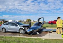 📽️UÇAK KARAYOLUNDA OTOMOBİLE ÇARPTI