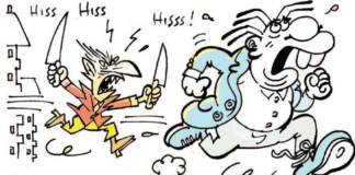 Çizer Behiç Pek’in kişisel karikatür sergisi İstanbul Kadıköy’de açıldı .