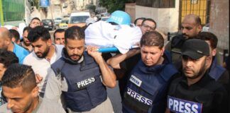 BÖYLESİ GÖRÜLMEDİ. GAZZE’DE GAZETECİ KIYIMI YAŞANIYOR.