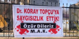 ŞİDDET UYGULAYIP PİŞMAN OLMAYAN DA VAR PANKARTLA ÖZÜR DİLEYEN DE