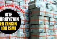 2023 yılında Türkiye’nin en zengin 100 ailesi listelelendi.