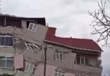 Facianın eşiğinden dönüldü. Ümraniye’de iki bina boşaltıldıktan sonra çöktü.