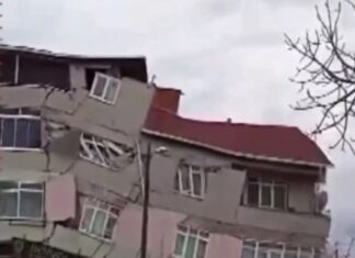 Facianın eşiğinden dönüldü. Ümraniye’de iki bina boşaltıldıktan sonra çöktü.