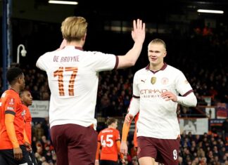Maça damga vurdular. Erling Haaland 5 gol attı, Kevin De Bruyne 4 asist yaptı