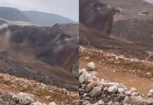 📽️Erzincan İliç’te altın madeninde toprak kayması.. İçişleri Bakanı Ali Yerlikaya; “8-9 dönümlük bir blokun olduğu gibi kaydığı ve 100 dönümlük araziye yayıldığı söyleniyor.”