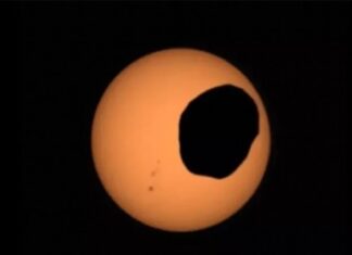 Mars’ta güneş tutulması kaydedildi.