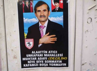 Böylesi ilk: ‘Muhtar Adayı Değilim’ afişi bastırıp astı