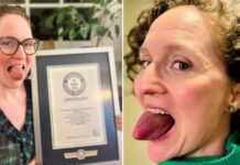 DİLİNİN ÇEVRESİ 13,25 SANTİM OLAN KADIN HAK EDEREK GUİNNESS KİTABI’NDA YERİNİ ALDI!