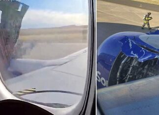 Artık bu Boeing’e ‘kapak’ olsun! Boeing 737-800’de motor kapağı koparak kanatlardan birine çarptı.