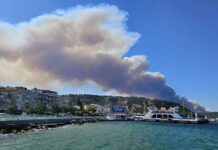 Çanakkale’de yangın Tarihi Yarımada’ya ilerliyor; söndürme çalışmalarına ordu da destek verecek.