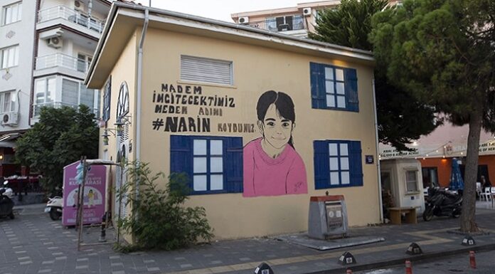 Elektrik trafosuna Narin’in resmini yaptı, ‘Madem incitecektiniz neden adını Narin koydunuz’ notunu düştü