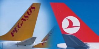 THY ve Pegasus’un bugünkü Beyrut seferleri iptal oldu