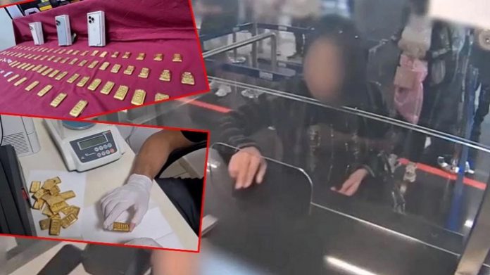 Havalimanında yakalanan 6 kadının cinsel organından 84 külçe altın çıktı