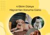 Bugün; 4 Ekim Dünya Hayvanları Koruma Günü… “İnsan,hayvan ve çevre sağlığı birbirine bağlıdır”