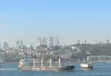 İstanbul Boğazı’nda iki yük gemisi çarpıştı; birinin dümeni kilitlendi ve kıyıya sürüklendi.