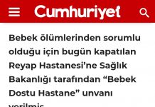 Bebekleri Öldüren Hastanelerden Birine ‘Bebek Dostu’ Unvanı Verilmiş!