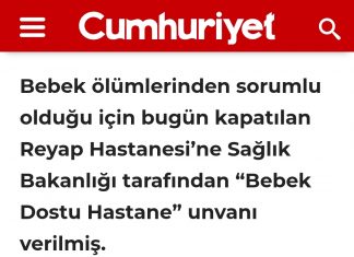 Bebekleri Öldüren Hastanelerden Birine ‘Bebek Dostu’ Unvanı Verilmiş!