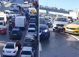 📽️İstanbul Avcılar E5’te pikap araçlara çarpıp ortalığı savaş alanına döndürdü