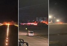 Faciaya kıl payı. Antalya Havalimanı’nda piste iniş yapan uçak alev aldı