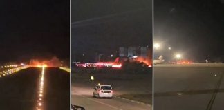 Faciaya kıl payı. Antalya Havalimanı’nda piste iniş yapan uçak alev aldı