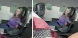 Yolcular, American Airlines’ın Teksas’a giden uçağının kapısını açmaya çalıştığı iddia edilen adamı bantladı