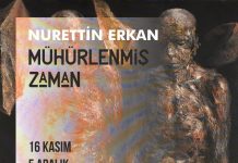 Nurettin Erkan’ın ‘Mühürlenmiş Zaman’ adlı kişisel sergisi İsranbul’da açıldı.