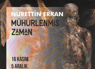 Nurettin Erkan’ın ‘Mühürlenmiş Zaman’ adlı kişisel sergisi İsranbul’da açıldı.