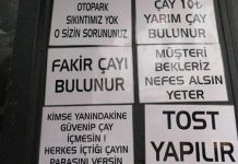 Boş tost, içi boş içli köfte, boş baklava derken sonunda bunu da gördük; Yarım çay, fakir çayı artık seçenekler arasında