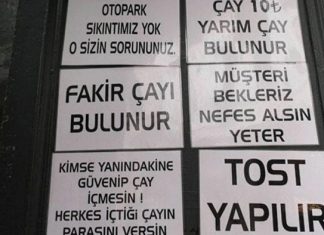 Boş tost, içi boş içli köfte, boş baklava derken sonunda bunu da gördük; Yarım çay, fakir çayı artık seçenekler arasında