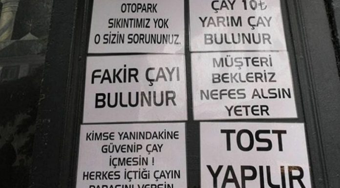 Boş tost, içi boş içli köfte, boş baklava derken sonunda bunu da gördük; Yarım çay, fakir çayı artık seçenekler arasında