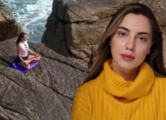 Kayalıklarda yoga yapan Rus oyuncuyu dalgalar yuttu!