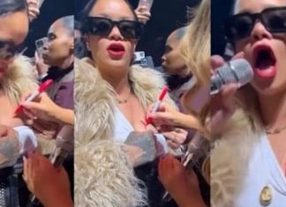📽️Rihanna, Mariah Carey’e göğsünü açıp imza attırdı, sosyal medya yıkıldı