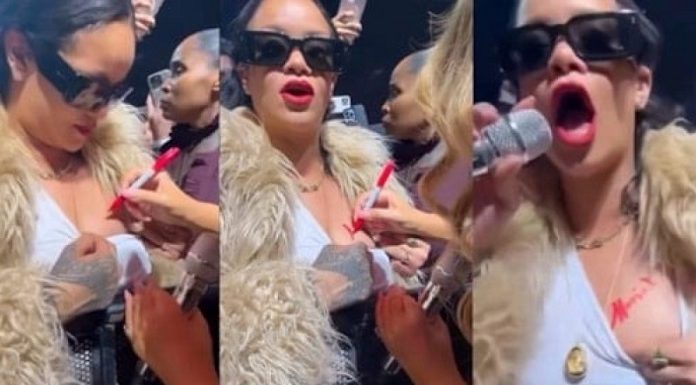 📽️Rihanna, Mariah Carey’e göğsünü açıp imza attırdı, sosyal medya yıkıldı