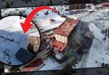 🎥İnsanlık, otelle beraber yandı bitti kül oldu. Can pazarı yaşanırken, hemen yanı başında kayak keyfine devam ettiler!