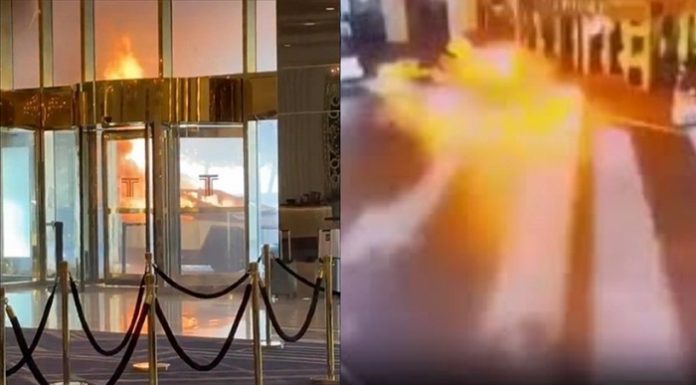 İlginç tesadüf. Trump’ın otelinin önünde Elon Musk’ın Tesla’sı patladı!