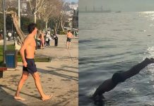 🎥Eski milli basketbolcunun kışın ortasında deniz keyfi