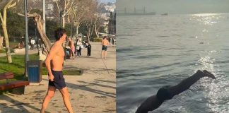 🎥Eski milli basketbolcunun kışın ortasında deniz keyfi