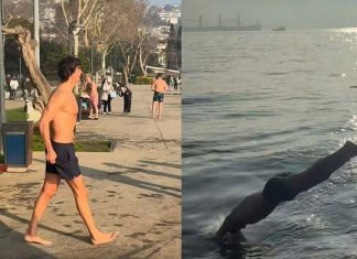 🎥Eski milli basketbolcunun kışın ortasında deniz keyfi